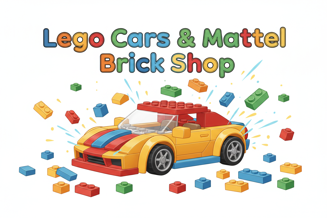 Lego Cars and Mattel Brick Shop