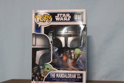 Funko 818 The Mandalorian and Grogu - Star Wars- RARE MISPRINT